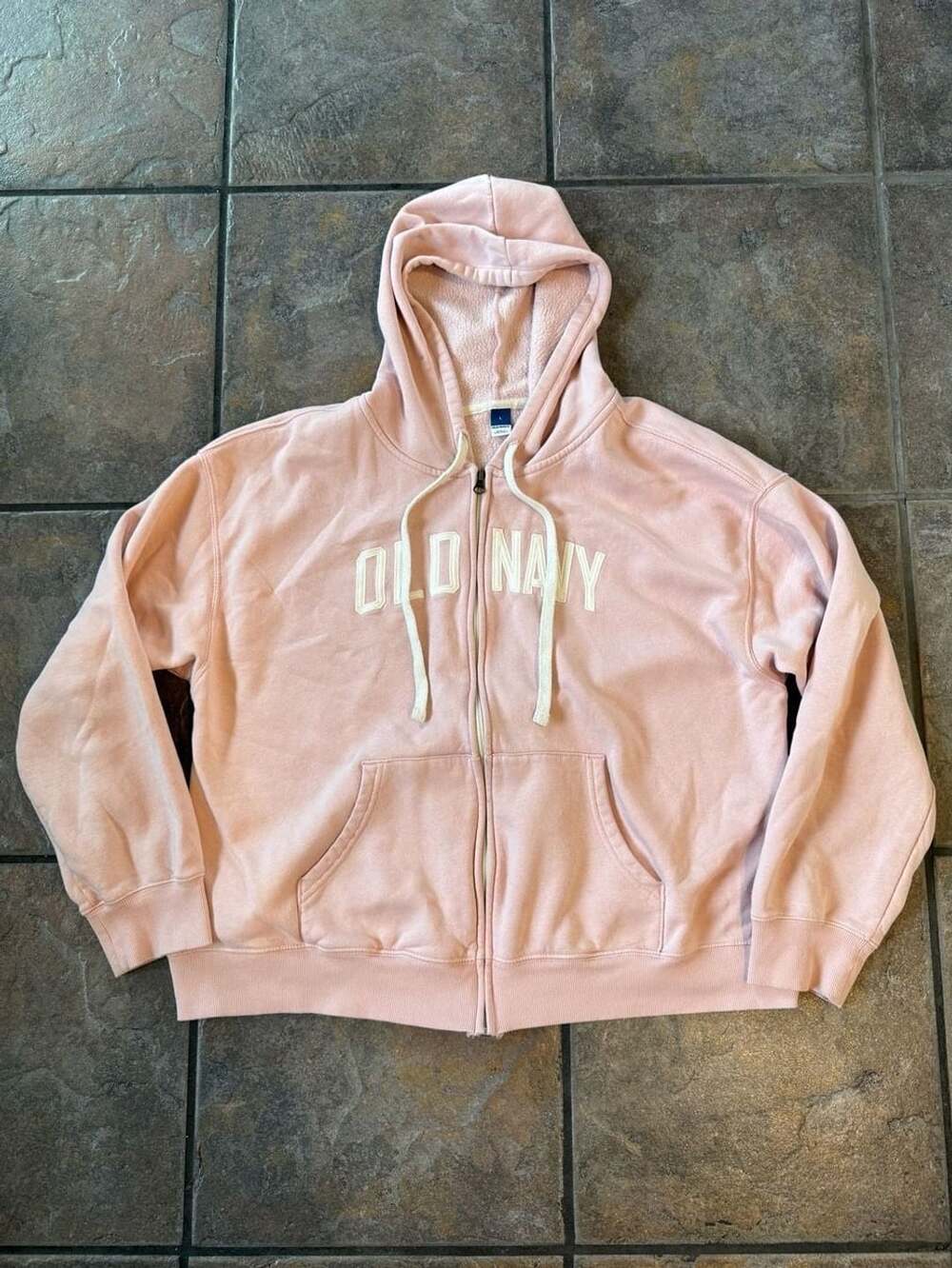 Old Navy Women's Logo Graphic Zip-Front Hoodie in Pink